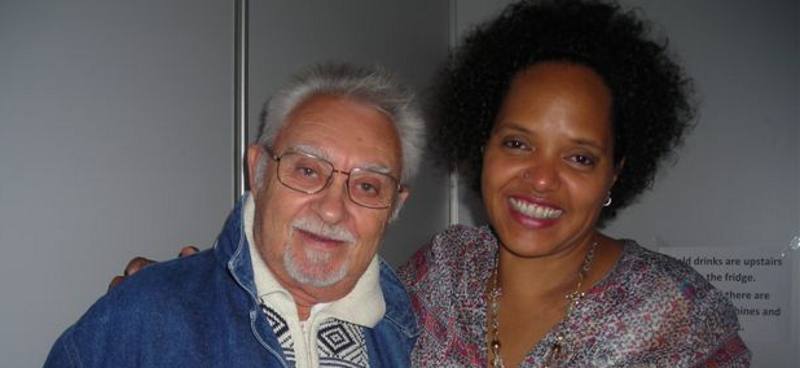Michel Delorme avec Terry Lyne Carrington à Vienne (juillet 2012)
