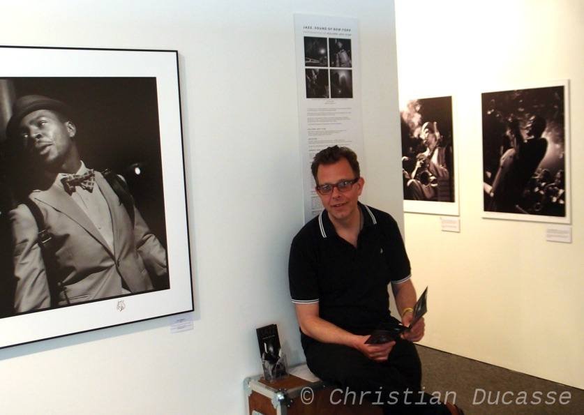 11-Levy-Stab_Unesco_avr2012_byDucasse_w.jpg - Le photographe Philippe Levy-Stab exposait ses oeuvres, non loin de celles d' Herman Leonard... International Jazz Day, Unesco, Paris 27 avril 2012.