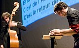 Sébastien Bacquias (contrebasse), Guillaume Malvoisin (écriture en direct)