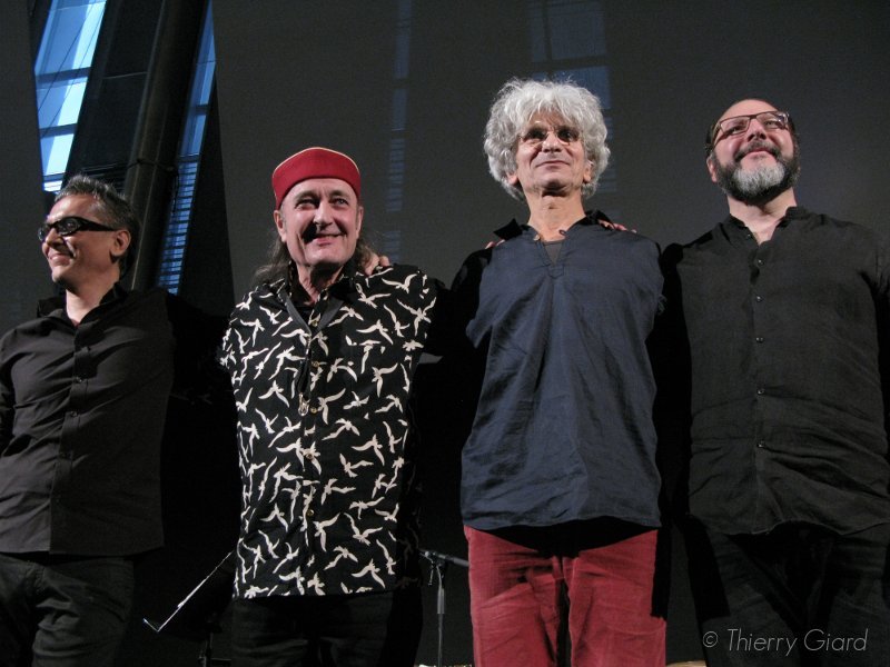 Éric Löhrer, Didier Malherbe, Loy Ehrlich et Jean-Luc DiFraya (Hadouk Quartet) ©© Thierry Giard - 2017