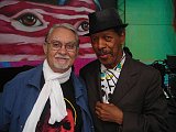 Michel Delorme avec Ornette Coleman, à Vienne.