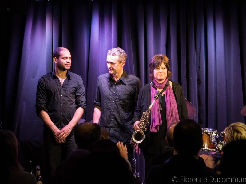Manu Codjia, Christophe Marguet & Géraldine Laurent au Moulin à Jazz ©© Florence Ducommun - 2015