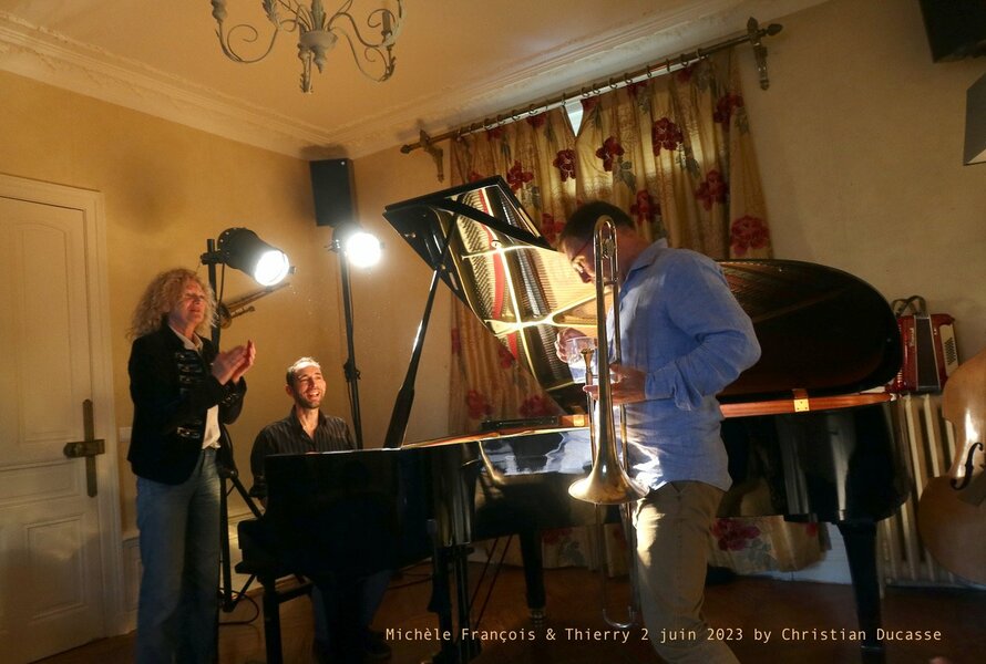 Francois Chesnel - Thierry Lhiver duo chez l'habitante, 2 juin 2023.